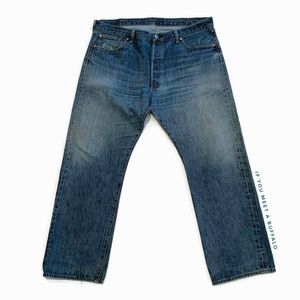 Levi’s 501XX Men’s 40x30 Original Fit Jeans Shrink to Fit Stonewash Distressed